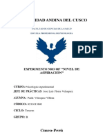 Informe Del Nivel de Aspiración