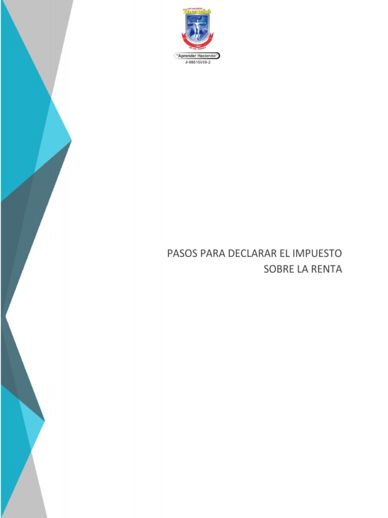 Pasos para Declarar El Impuesto Sobre La Renta | PDF | Impuestos