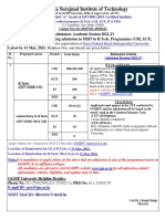 Admission Notice Academic Session 2022 23