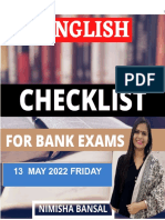 English Checklist by Nimisha Mam (13, May, 2022,)