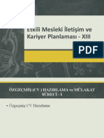 Etkili Mesleki İletişim Ve Kariyer Planlaması