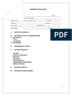 Anamnesis Psicológica - Propuesta Teo