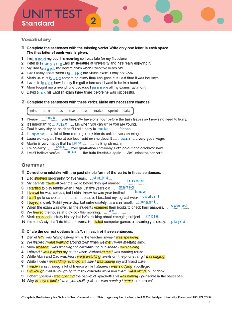 Unit Test: Standard | PDF