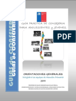 Guía Práctica de Consejería para Adolescentes y Jóvenes. Orientaciones Generales Dirigidas A Los Equipos de Atención Primaria, MINSAL 2011