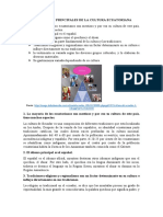 Características Principales de La Cultura Ecuatoriana