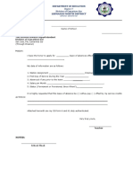 Department of Education Leave Application Documents