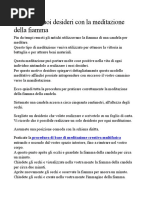 realizzare i desideri con la meditazione della fiamma