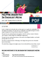 Philippine Dragon Fruit 2nd Meeting Agenda