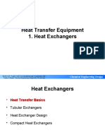 Heat Transfer Equipment 1. Heat Exchangers