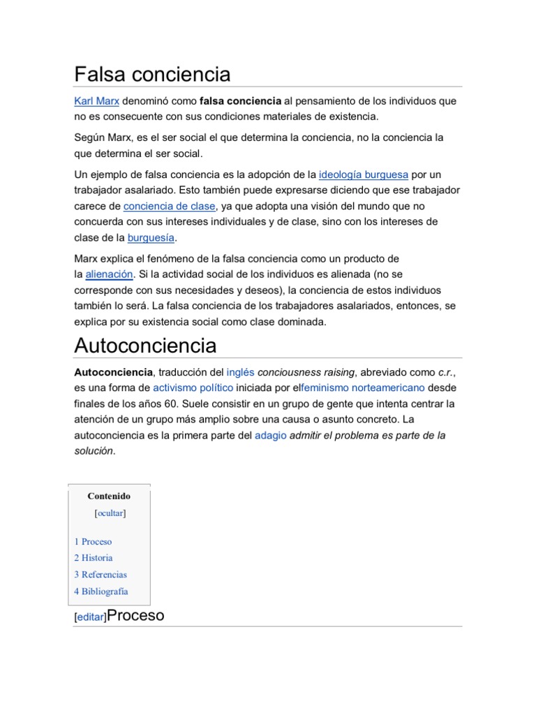 Falsa Conciencia Marxism Socialism
