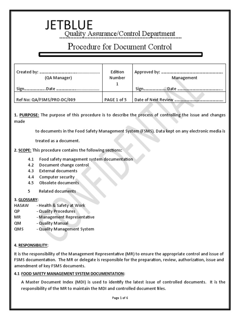 JBS Document Control Procedure PDF Backup Computing