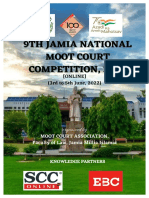 9th Jamia National Moot Court Competition, 2022 Rules For Memorial Checking