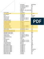 Part Name Part Number Serial Number