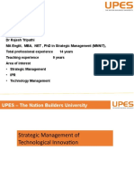 Strategic Management - Ipr - Technology Management