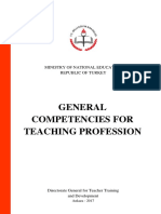 General Competencies For Teaching Profession: Ministry of National Education Republic of Turkey