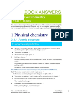Workbook Answers: 1 Physical Chemistry