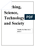 Teaching, Science, Technology, and Society: Montilla, Ma. Shiera Joy L. Beed 1