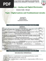 Ec237 Digital System and Combinational Circuits Unit 4