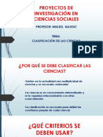 Clasificación de La Ciencias