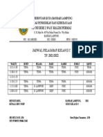 JADWAL Pelajaran aq