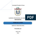 Universidad Privada de Tacna: Monografía Teoría de La Pena