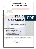 Lista de Capacidade Aeronáutica Revisão 75