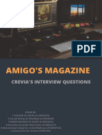 Amigo'S Magazine: Crevia'S Interview Questions