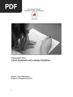 Visual Impairment and Learning Disabilities: University of Thessaly Department of Special Education