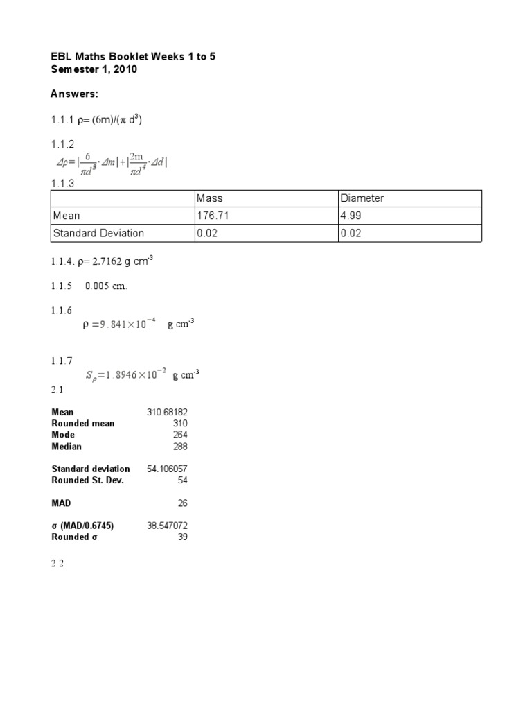 EBL Maths Booklet: Weeks 1-5 Analysis | PDF | Teaching Methods ...