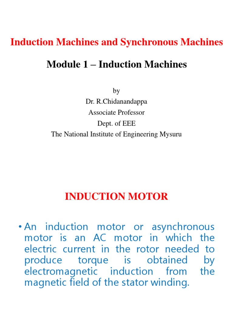 Module 1 IMSM PDF Electric Motor Force