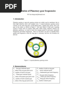 Calculation of Planetary Gear Frequencies