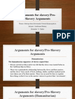 Arguments For Slavery