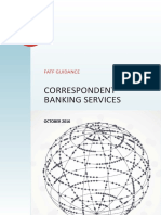 FATF GAFI 2016 Guidance Correspondent Banking Services