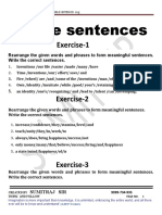 Jumble Sentences