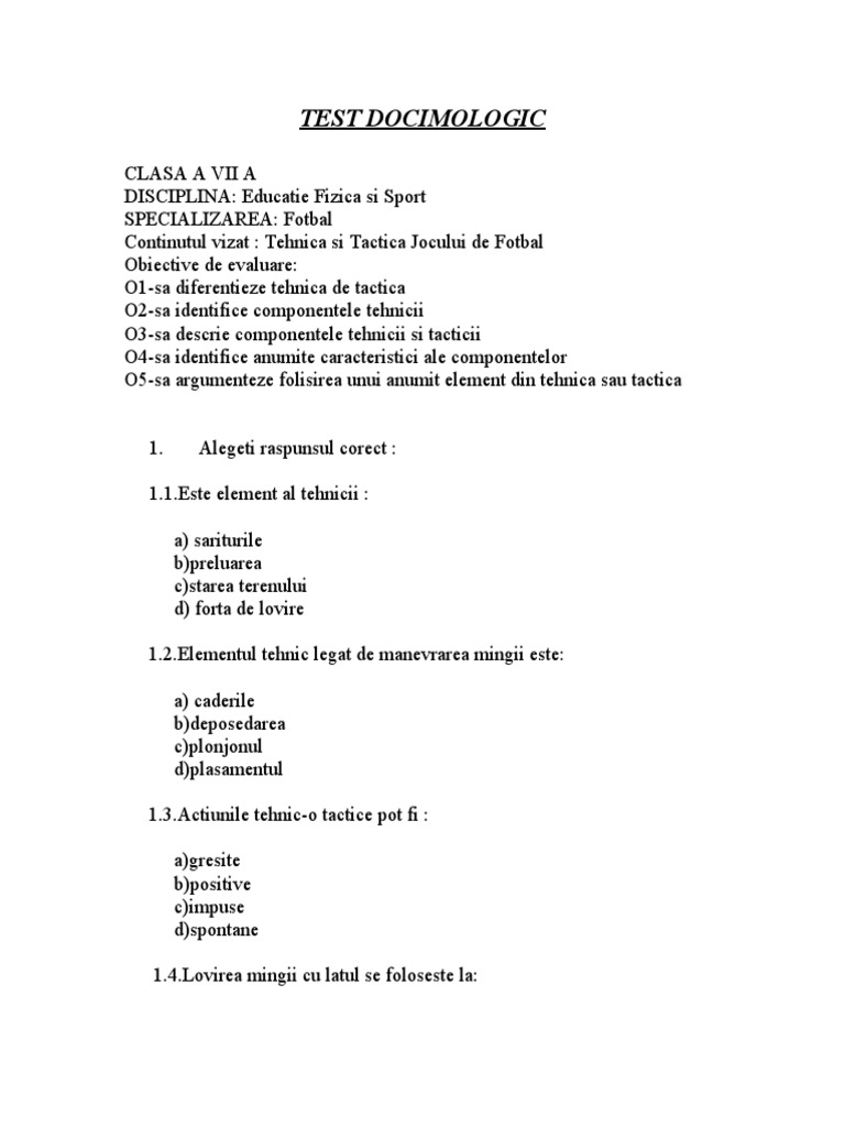 Test Docimologic EFS | PDF