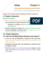 Moral and Civics: Chapter Three: Ethical Decision Making and Moral Judgments