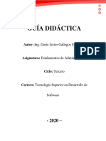 Guía Didáctica Fundamentos de Administración