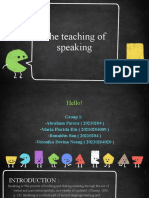 The Teacing of Speaking