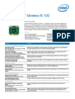 Intel Centrino Wireless-N 100: Product Brief