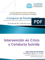Intervención en Crisis y Conducta Suicida