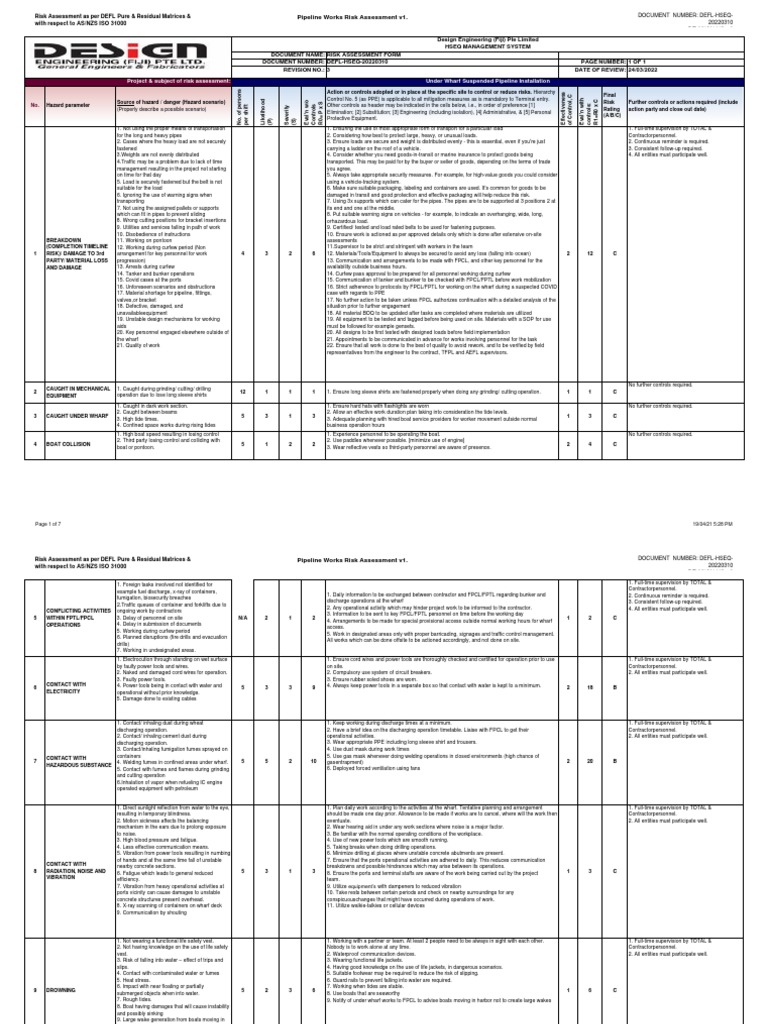 Pipeline Risk Assessment Guide | PDF | Welding | Construction