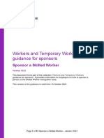 Workers and Temporary Workers: Guidance For Sponsors: Sponsor A Skilled Worker