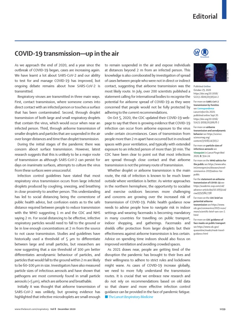 Editorial The Lancet Respiratory Medicine PDF Transmission