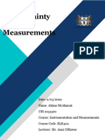 Akime McAlmont - Uncertainity in Measurement