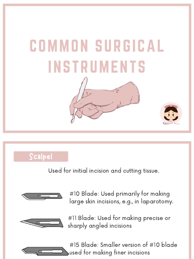Essential Surgical Instruments Guide | PDF | Surgical Suture | Surgery