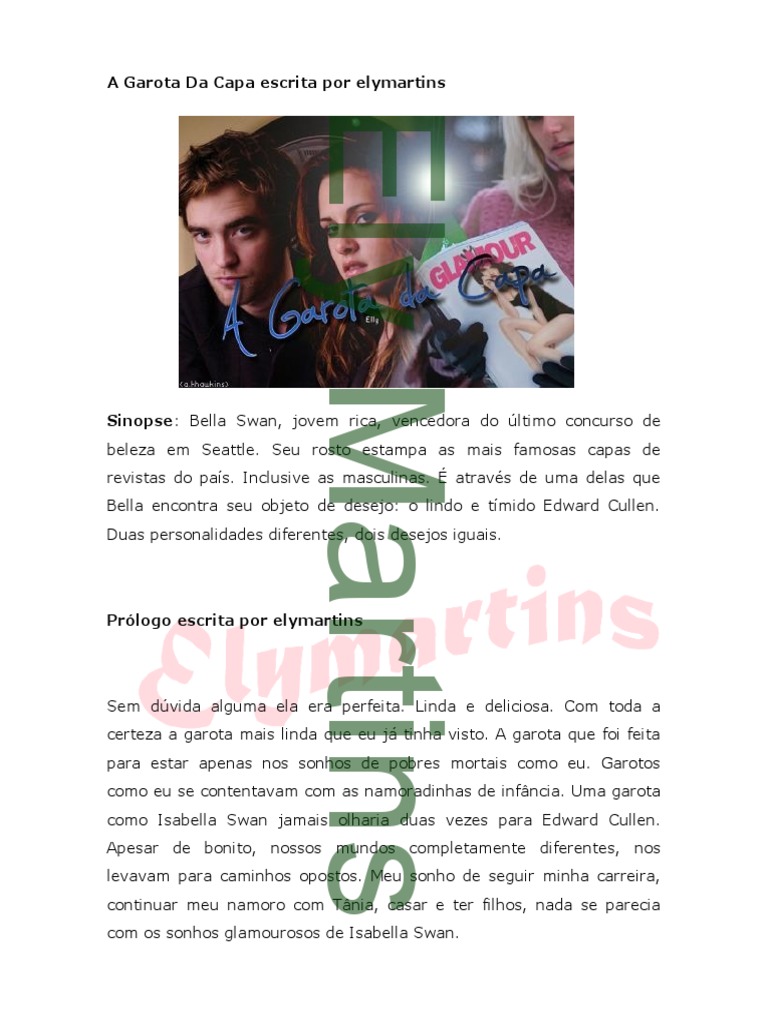 A Garota da Capa: Amor e Glamour | PDF, image size:768x1024