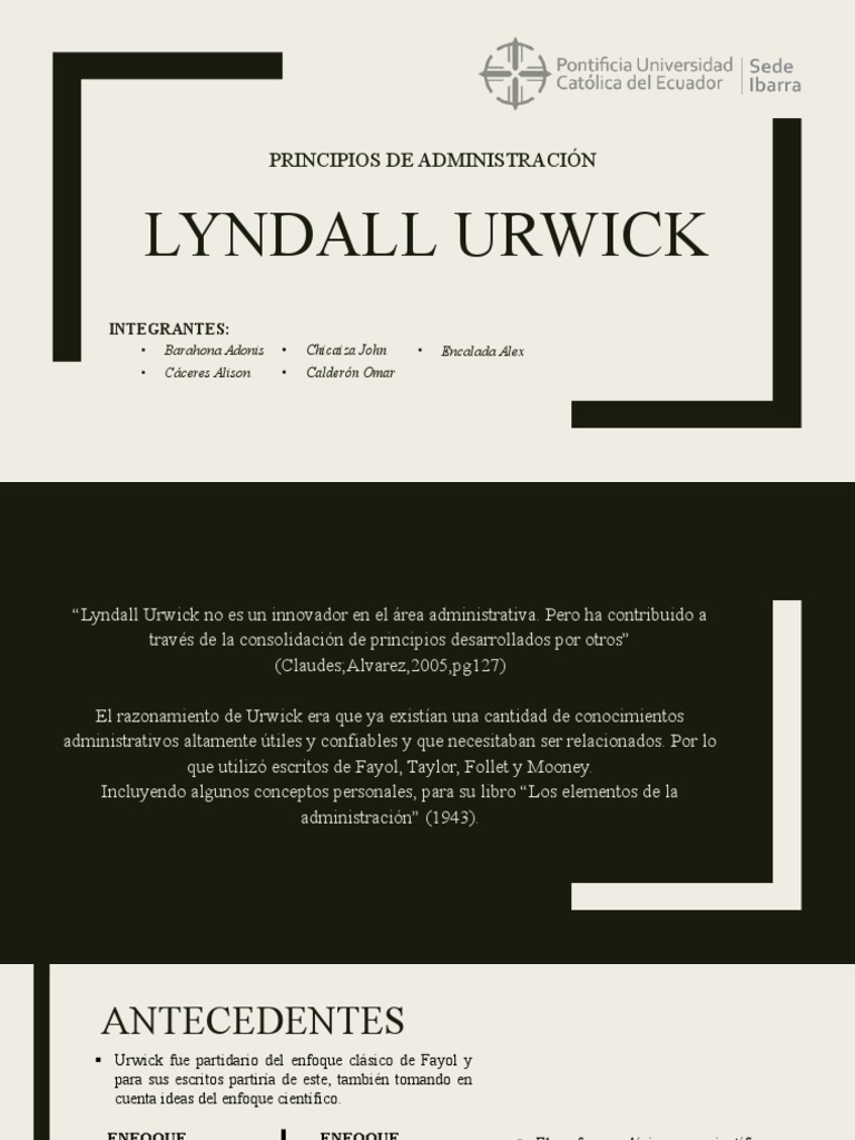 Lyndall Urwick | PDF | Economias