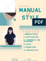 DepEd Manual of Style Abbreviations