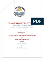 Pondicherry University: Assignment