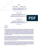 CIR v. San Roque Power Corporation G.R. No. 187485 Feb. 12 2013 and October 8 2013